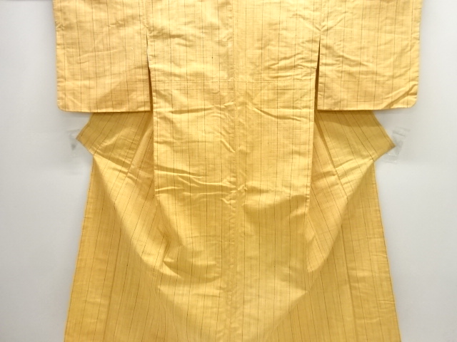 JAPANESE KIMONO / ANTIQUE KIMONO / SILK / FUSHI TSUMUGI / WOVEN STRIPE